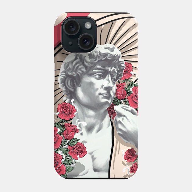 Cottagecore Aesthetic David Mushroom And Roses Phone Case by Alex21