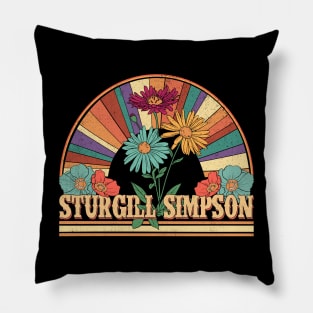 Sturgill Flowers Name Simpson Personalized Gifts Retro Style Pillow