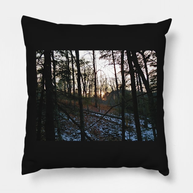 Forest Sunset Pillow by Griffelkinn