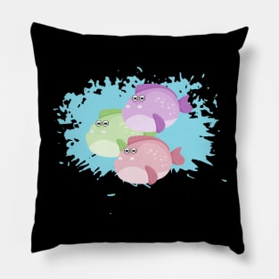 fat fish aquatics Pillow