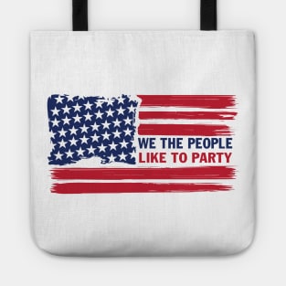 Mens We The People Like To Party American Flag Graphic Tote