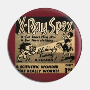 Vintage Ad - X-Ray Glasses Pin