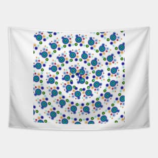 Spiral Colorful Geometric Flower Pattern Tapestry