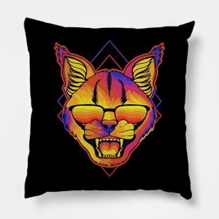 Retro kitty cat Pillow