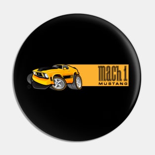 Mach 1 Yellow with Yellow Stripe Pin