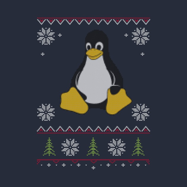 Linux Tux Ugly Sweater by vladocar