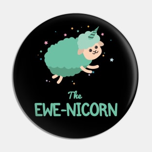 Cute Sheep Ewe Pun | Funny Unicorn Pin