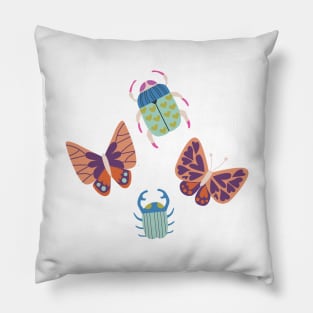 Love Bugs in Bright + Dark Pillow