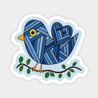 BLUE Bird Artwork Magnet