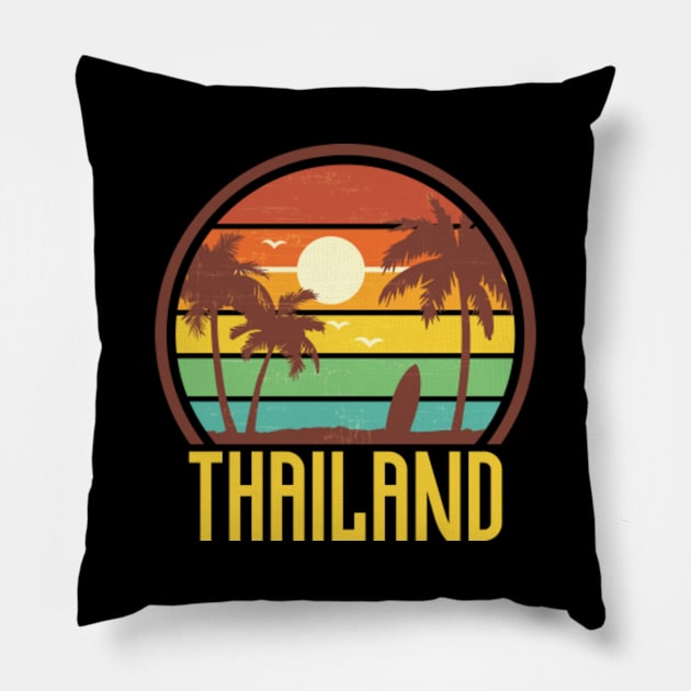 Summer Vacation Gift Asia Thailand Pillow by shirtsyoulike