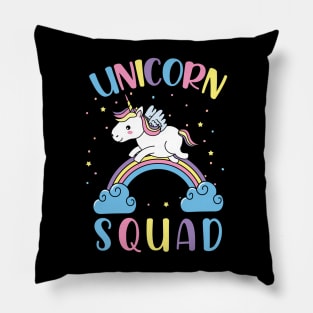 Unicorn Squad Cute Unicorn Rainbow Pillow