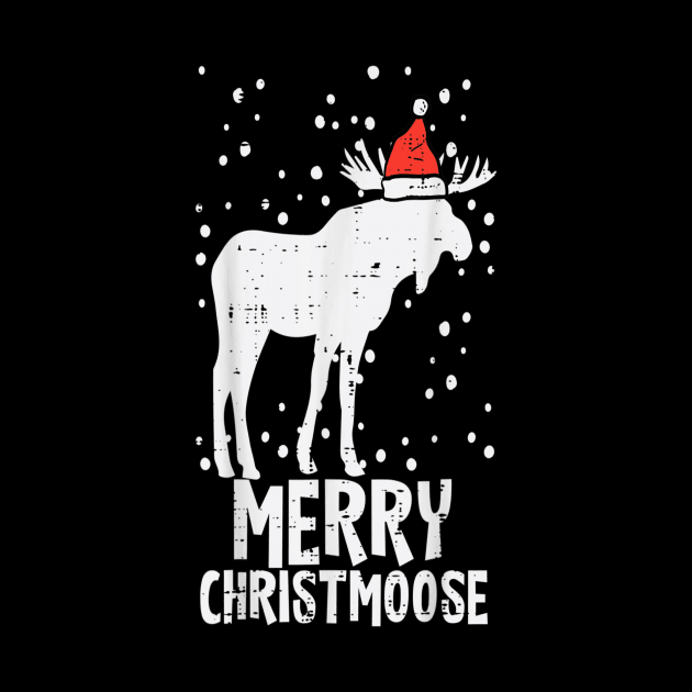 Merry Christmoose Santa Funny Christmas Moose by Schoenberger Willard