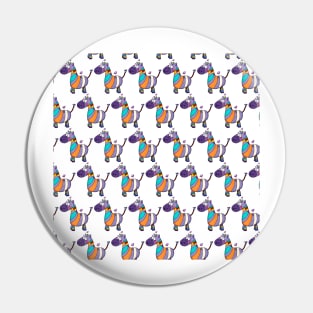 Colorful Zebra Pattern Pin