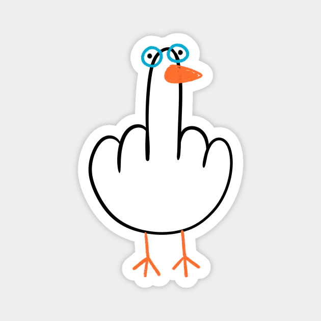 Goose Middle Finger Magnet by Otrebor