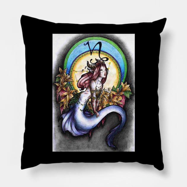 Capricorn Pillow by Nenril