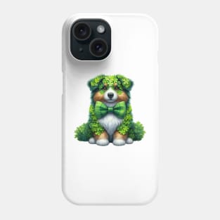 Clover Australian Shepherd Dog St Patricks Day Phone Case