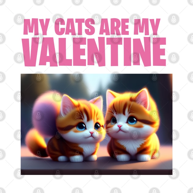 my cats are my valentine by Digifestas