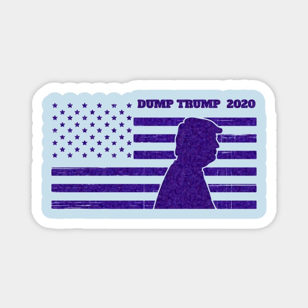 Dump Trump 2020 (his profile back to the flag) Magnet by PersianFMts