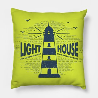 Nautical lettering:light house Pillow