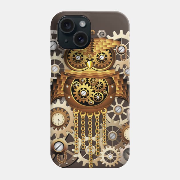 Steampunk Owl Vintage Style Phone Case by BluedarkArt