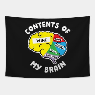 Contents of my Brain - Wine Tapestry