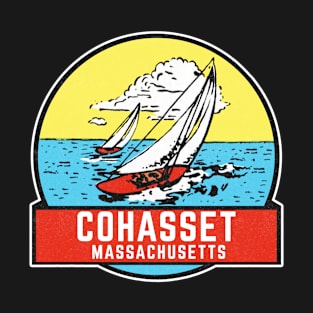 Vintage Cohasset Massachusetts Travel Decal T-Shirt