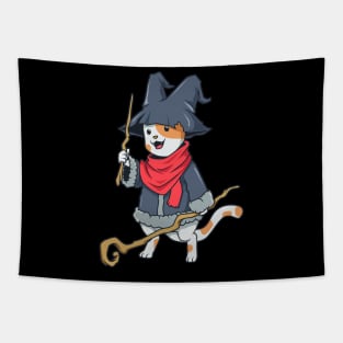 Wizard and magician - magic cat Tapestry