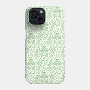 Symmetrical birds and flowers pattern Phone Case