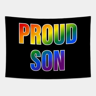 Rainbow Proud Son LGBTQ Pride Tapestry