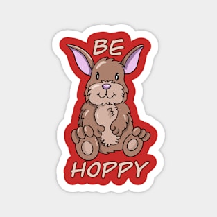 Be Hoppy Cute Rabbit Magnet