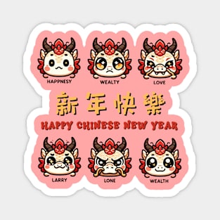 Happy Chinese New Year lunar new year 2024 Magnet