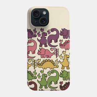 Jewel Tone Colorful Dinosaurs Phone Case