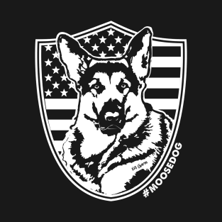 Star Spangled Moosedog (double sided T-shirt) T-Shirt