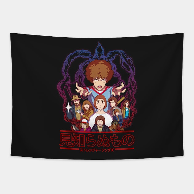 Stranger Things - the animated series ver.2 Tapestry by mankeeboi