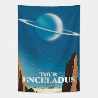 Enceladus space art Tapestry