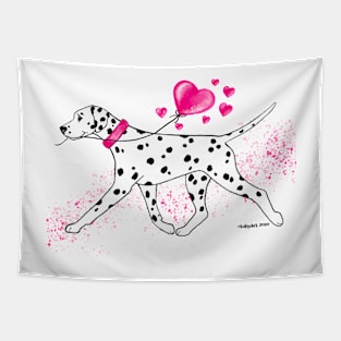 Dalmatian and Hearts Tapestry