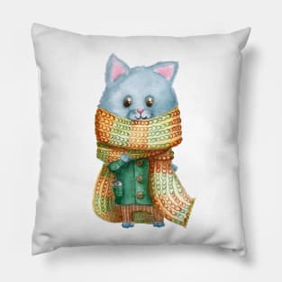 knitting love cat Pillow