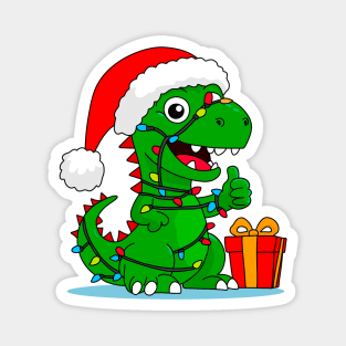 Christmas dinosaur Magnet