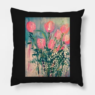 Springtime Tulips Pillow