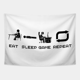 Eat, Sleep, Game, Repeat LIGHT Tapestry