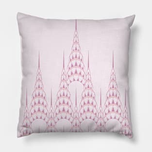 Chrysler Scrapers Pink Pillow