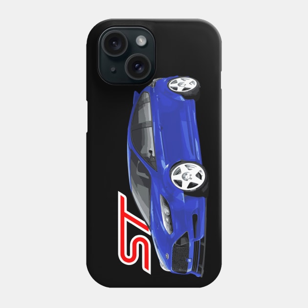 Focus ST Mk3 Performance Blue Hot hatch Phone Case by cowtown_cowboy