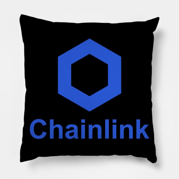Chainlink Cryptocurrency LINK Crypto Pillow by BitcoinSweatshirts