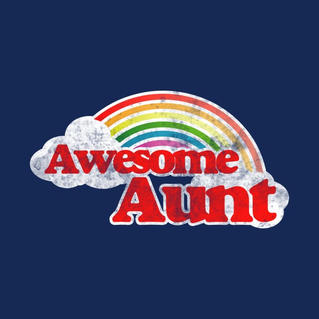 Awesome Aunt retro rainbow by bubbsnugg