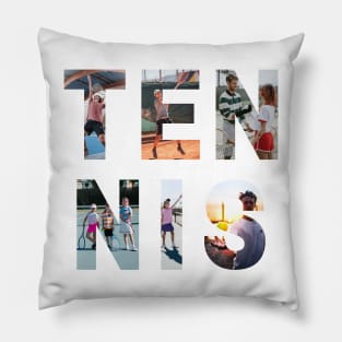 US Open tennis photographic letters Pillow