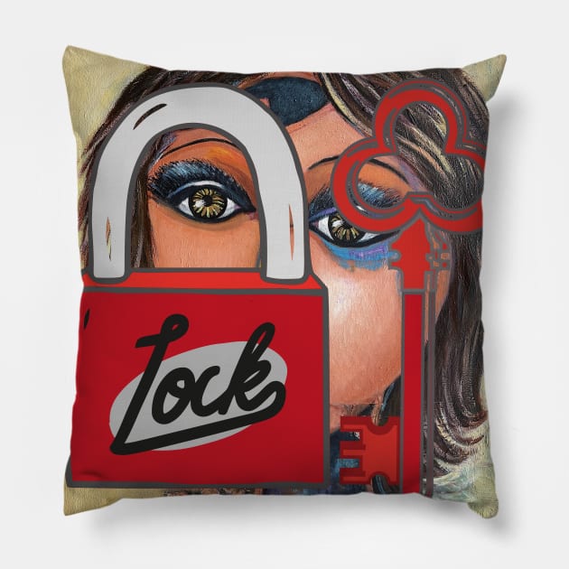 Lock Padlock and key Pillow by ESSED