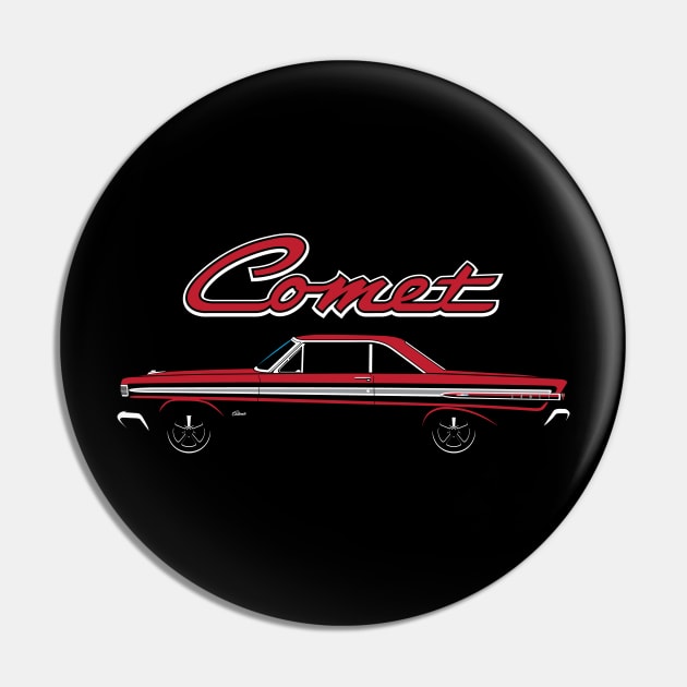 Red 1964 Comet Caliente Pin by BriteDesign