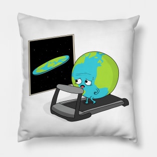 Flat Earth vs. Round Earth Pillow