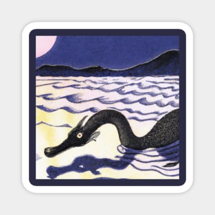 Loch Ness Monster Ukiyo-e Print Magnet