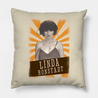 Vintage Aesthetic Linda Ronstadt 80s Pillow